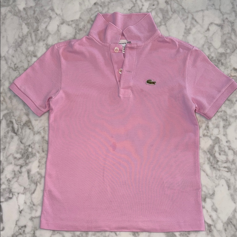 Lacoste Kids Light Pink Polo Shirt 8Y